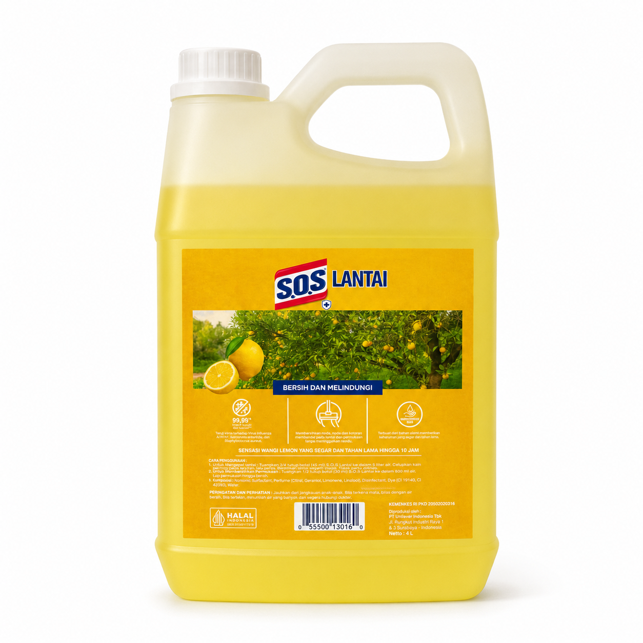SOS Lantai – Pembersih Lantai Anti-Bacterial (Lemon)